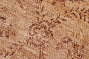 handmade Modern Kafkaz Tan Lt. Gold Hand Knotted RECTANGLE 100% WOOL area rug 8' x 10'