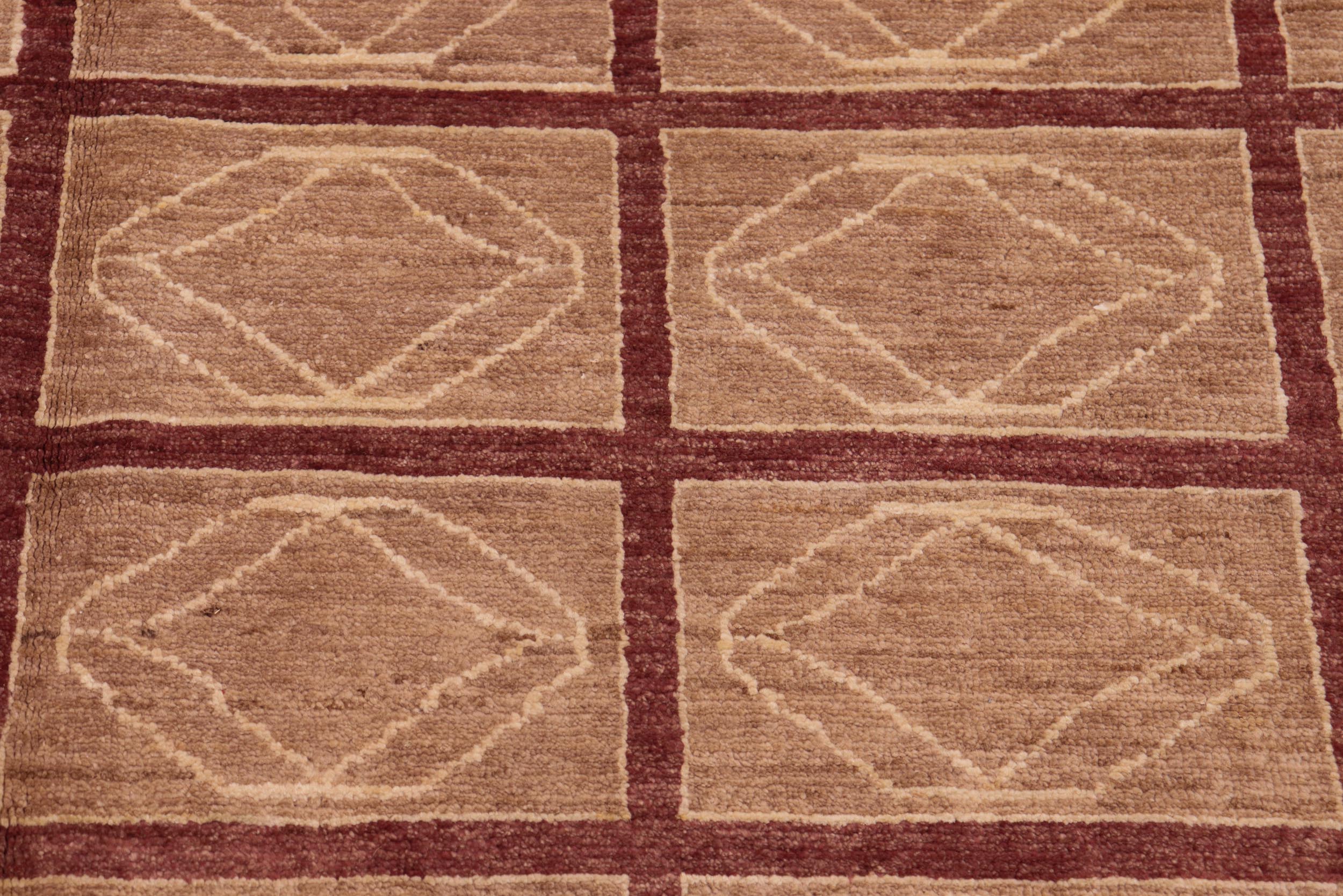 handmade Modern Gabbeh Tan Nude Hand Knotted RECTANGLE 100% WOOL area rug 8' x 9'