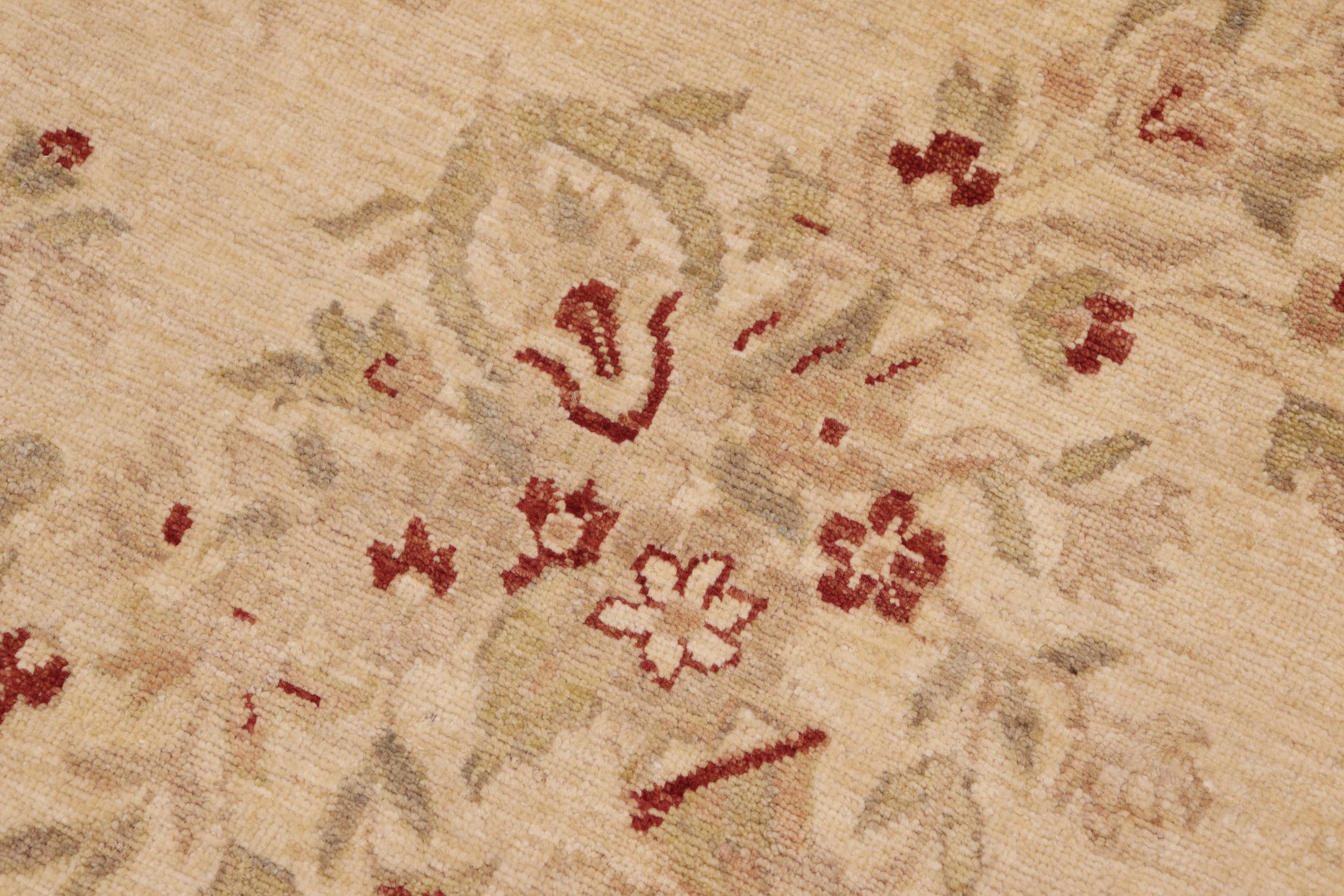 handmade Transitional Kafkaz Beige Rust Hand Knotted RECTANGLE 100% WOOL area rug 8' x 10'
