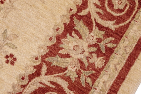 handmade Transitional Kafkaz Beige Rust Hand Knotted RECTANGLE 100% WOOL area rug 8' x 10'
