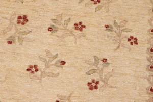 handmade Transitional Kafkaz Beige Rust Hand Knotted RECTANGLE 100% WOOL area rug 8' x 10'