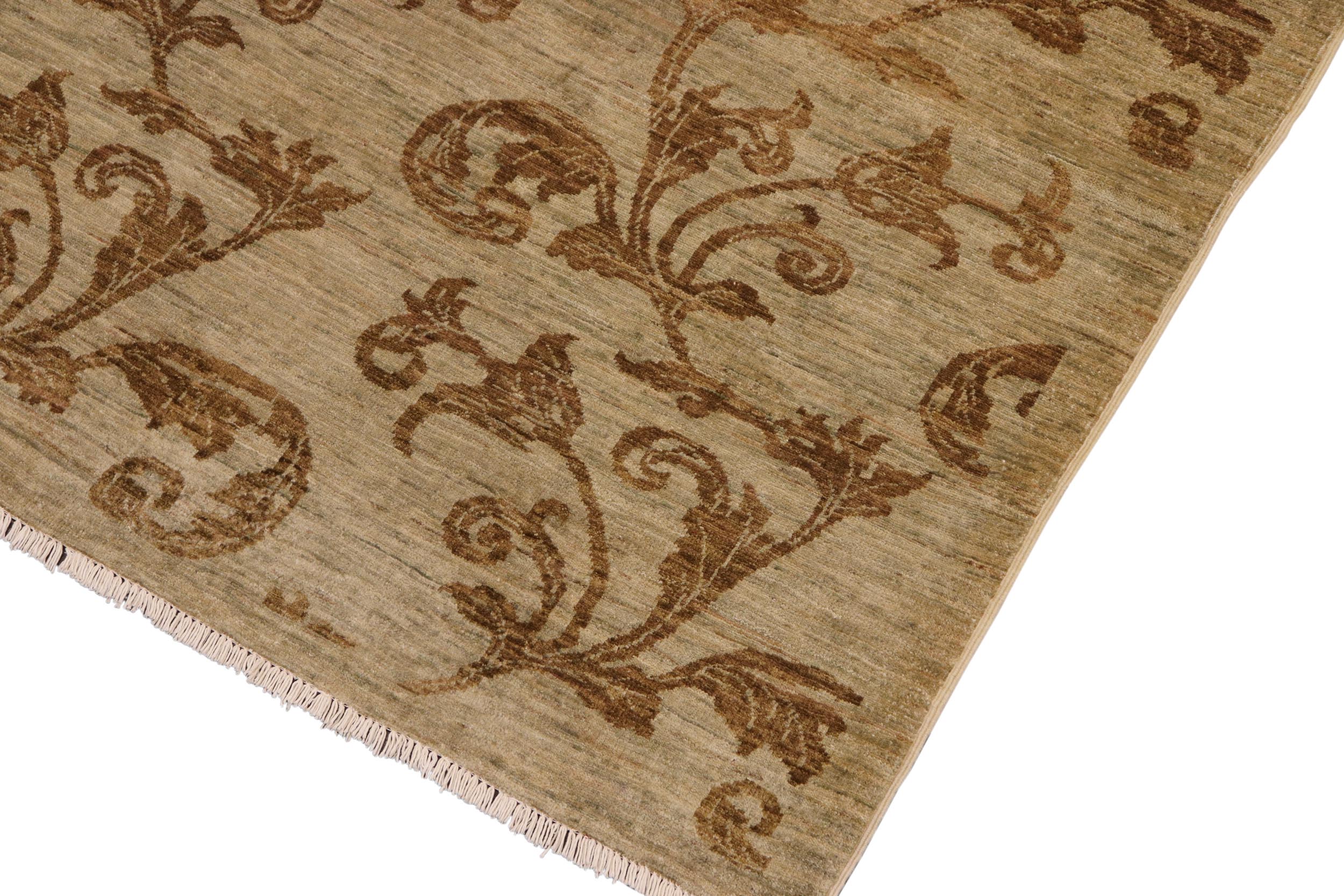 handmade Modern Kafkaz Lt. Green Lt. Green Hand Knotted RECTANGLE 100% WOOL area rug 8' x 9'