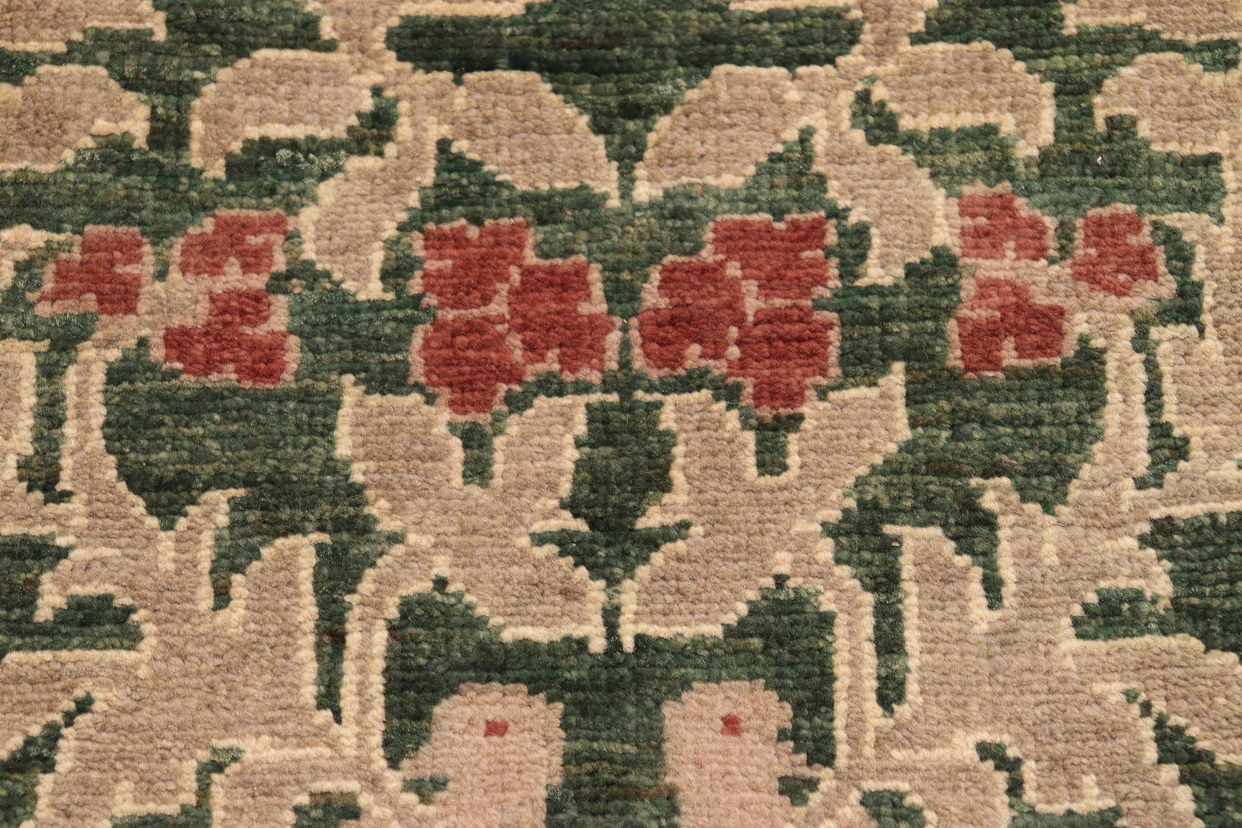 handmade Modern Kafkaz Green Rust Hand Knotted RECTANGLE 100% WOOL area rug 8' x 10'