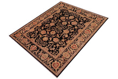 handmade Traditional Kafkaz Black Black Hand Knotted RECTANGLE 100% WOOL area rug 8 x 10