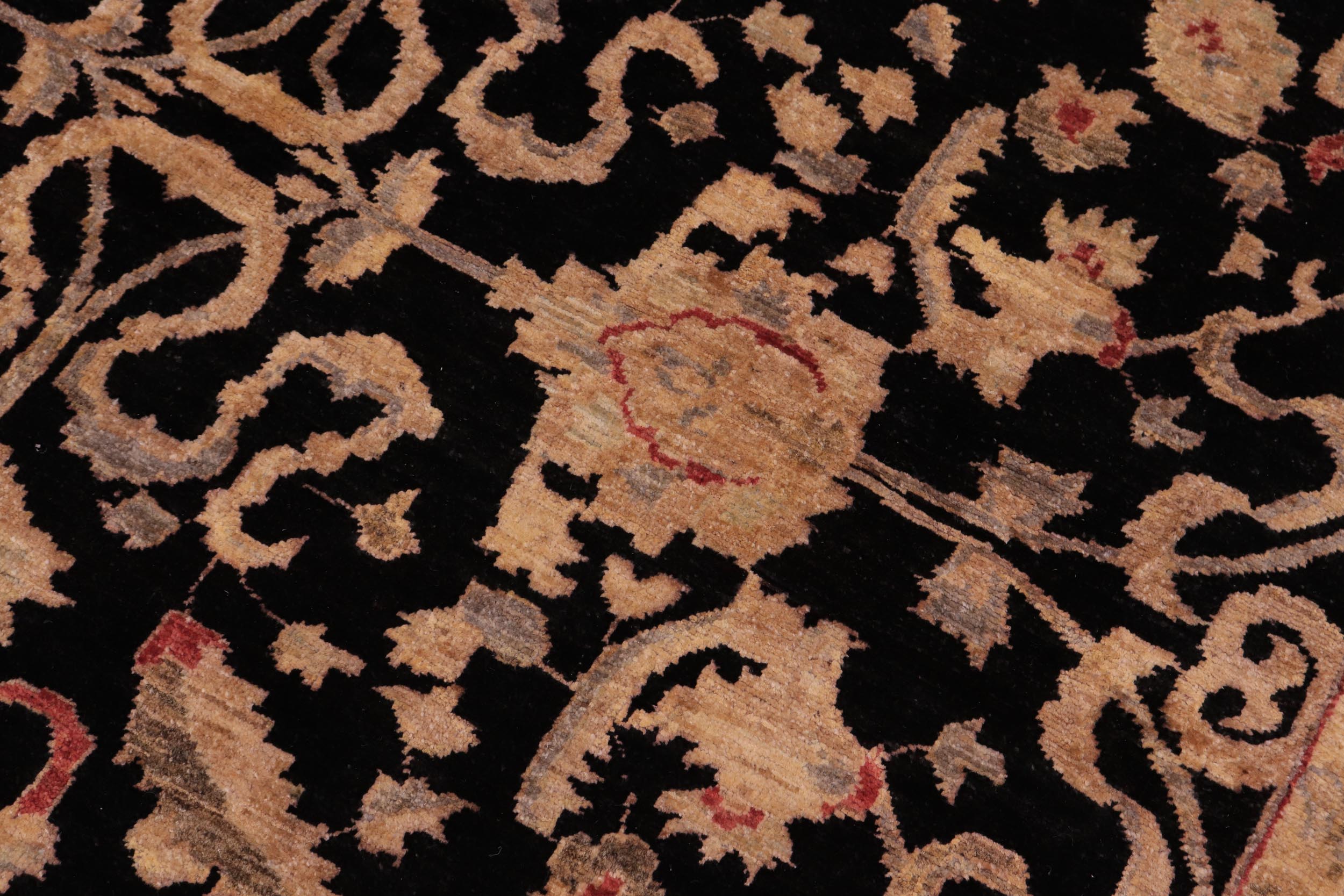 handmade Traditional Kafkaz Black Black Hand Knotted RECTANGLE 100% WOOL area rug 8x10