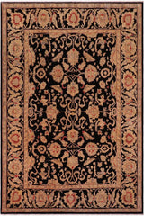 handmade Traditional Kafkaz Black Black Hand Knotted RECTANGLE 100% WOOL area rug 8 x 10