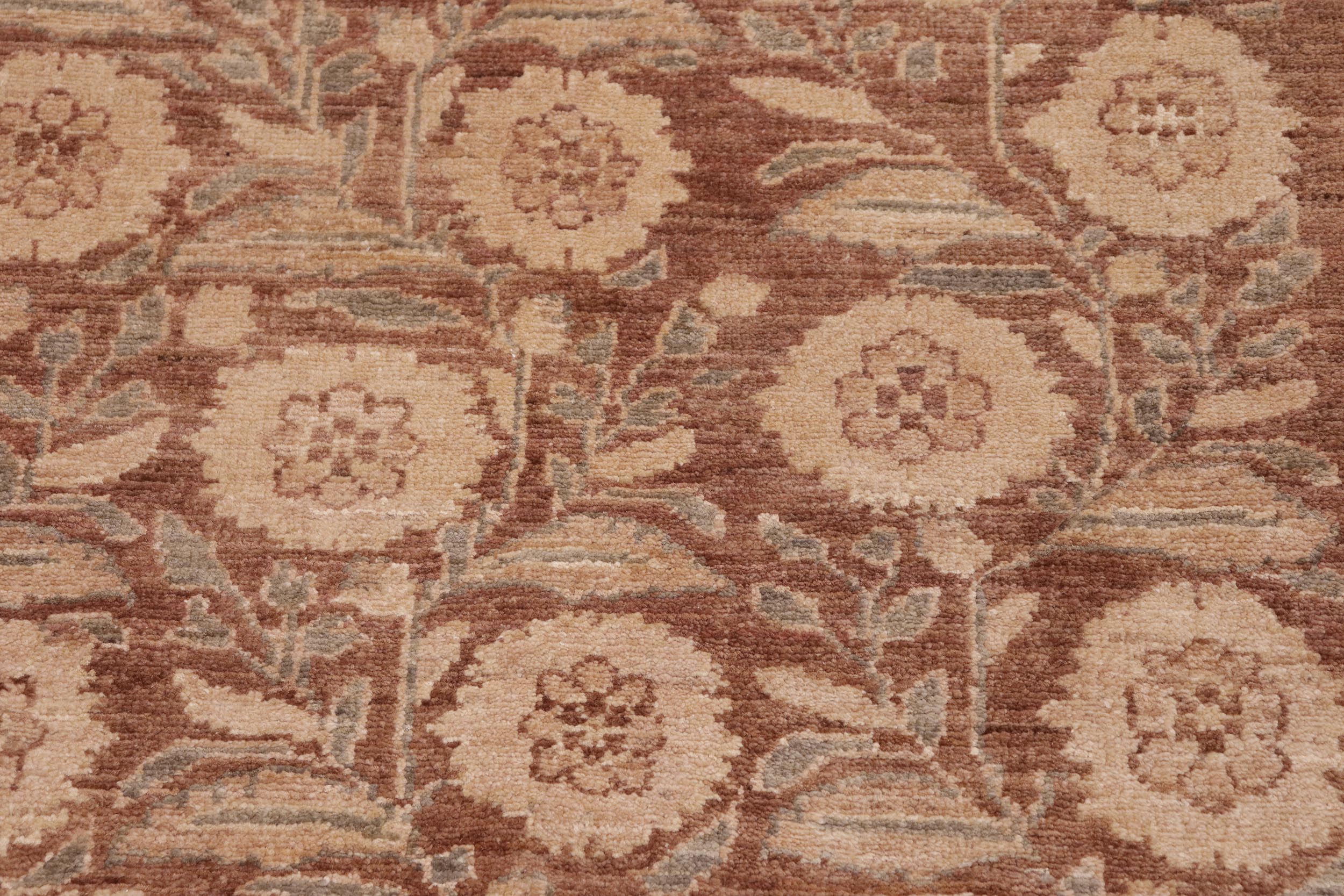 handmade Modern Kafkaz Brown Beige Hand Knotted RECTANGLE 100% WOOL area rug 8' x 10'