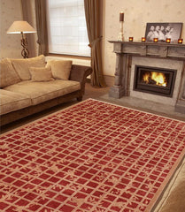 handmade Transitional Kafkaz Rust Tan Hand Knotted RECTANGLE 100% WOOL area rug 8 x 10