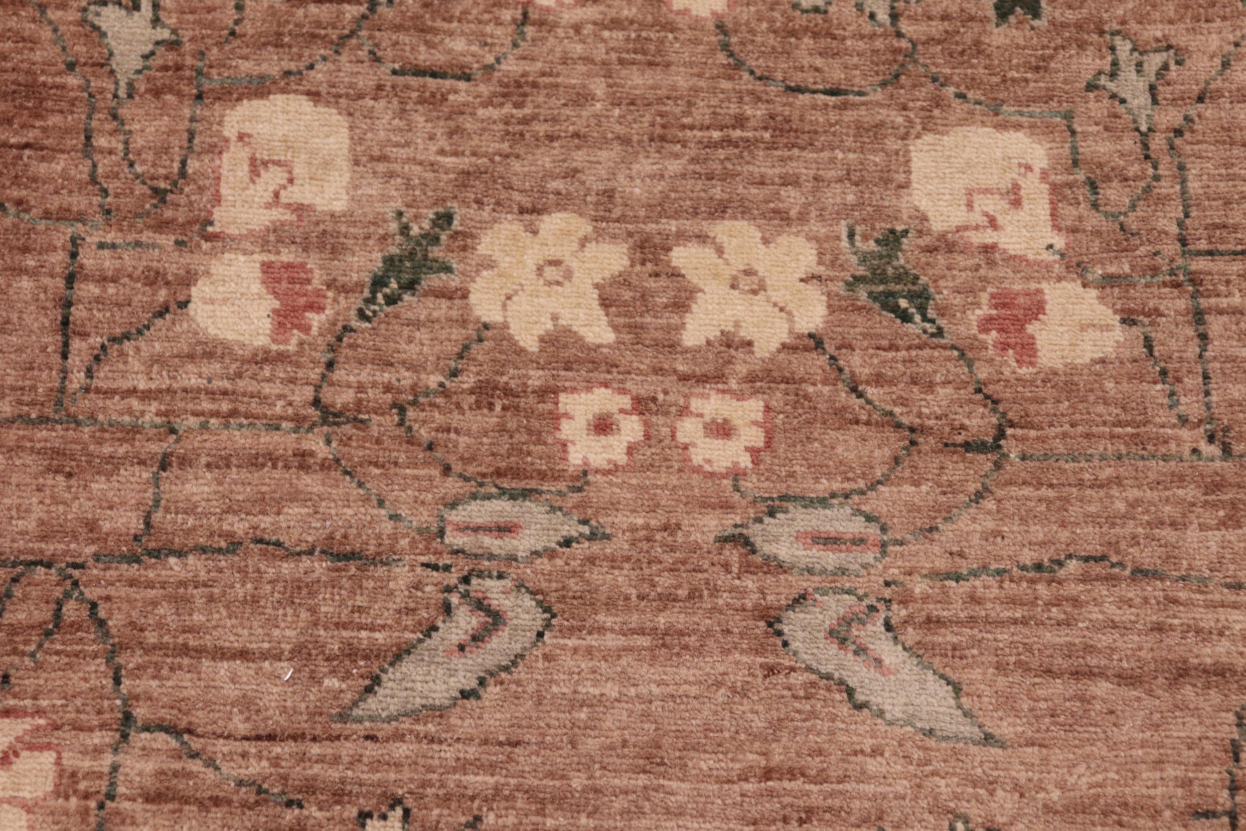 handmade Modern Kafkaz Brown Green Hand Knotted RECTANGLE 100% WOOL area rug 8' x 10'