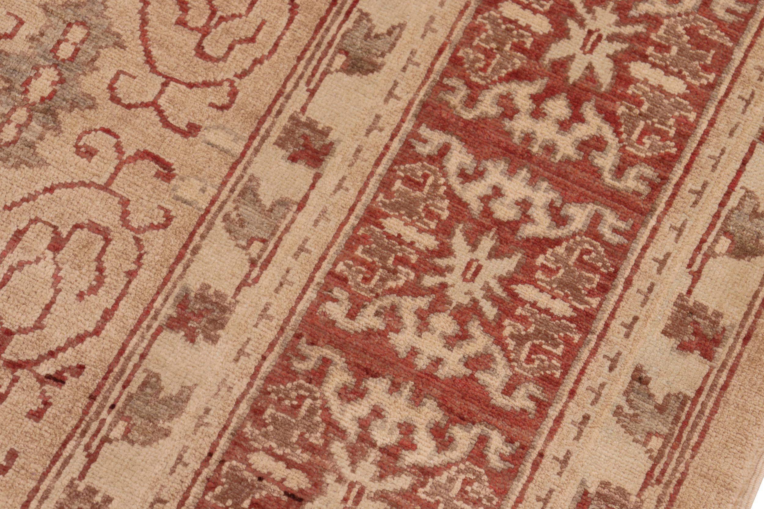 handmade Transitional Kafkaz Lt. Brown Rust Hand Knotted RECTANGLE 100% WOOL area rug 8' x 10'