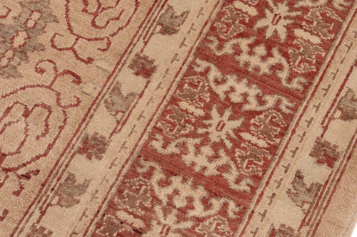 handmade Transitional Kafkaz Lt. Brown Rust Hand Knotted RECTANGLE 100% WOOL area rug 8' x 10'