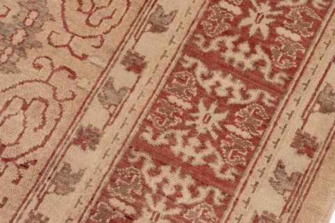 handmade Transitional Kafkaz Lt. Brown Rust Hand Knotted RECTANGLE 100% WOOL area rug 8' x 10'