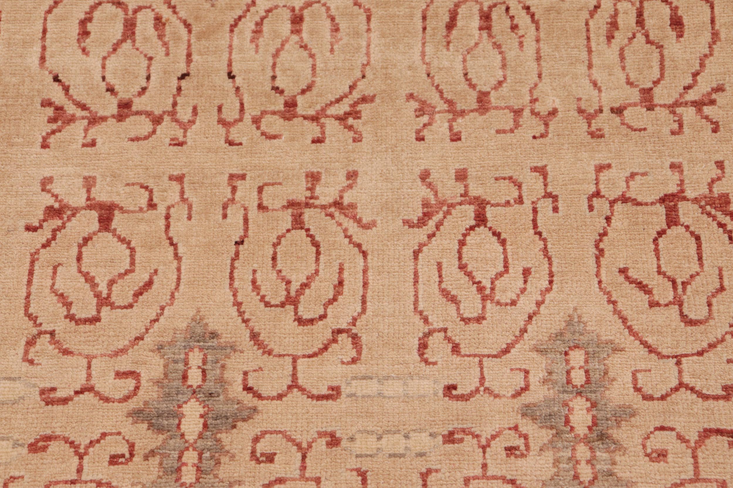 handmade Transitional Kafkaz Lt. Brown Rust Hand Knotted RECTANGLE 100% WOOL area rug 8' x 10'