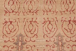 handmade Transitional Kafkaz Lt. Brown Rust Hand Knotted RECTANGLE 100% WOOL area rug 8' x 10'