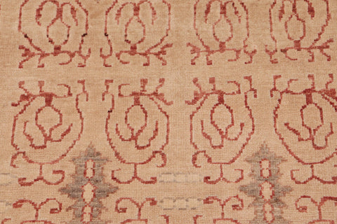 handmade Transitional Kafkaz Lt. Brown Rust Hand Knotted RECTANGLE 100% WOOL area rug 8' x 10'