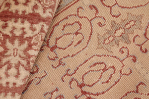 handmade Transitional Kafkaz Lt. Brown Rust Hand Knotted RECTANGLE 100% WOOL area rug 8' x 10'