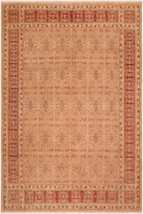 handmade Transitional Kafkaz Lt. Brown Rust Hand Knotted RECTANGLE 100% WOOL area rug 8 x 10
