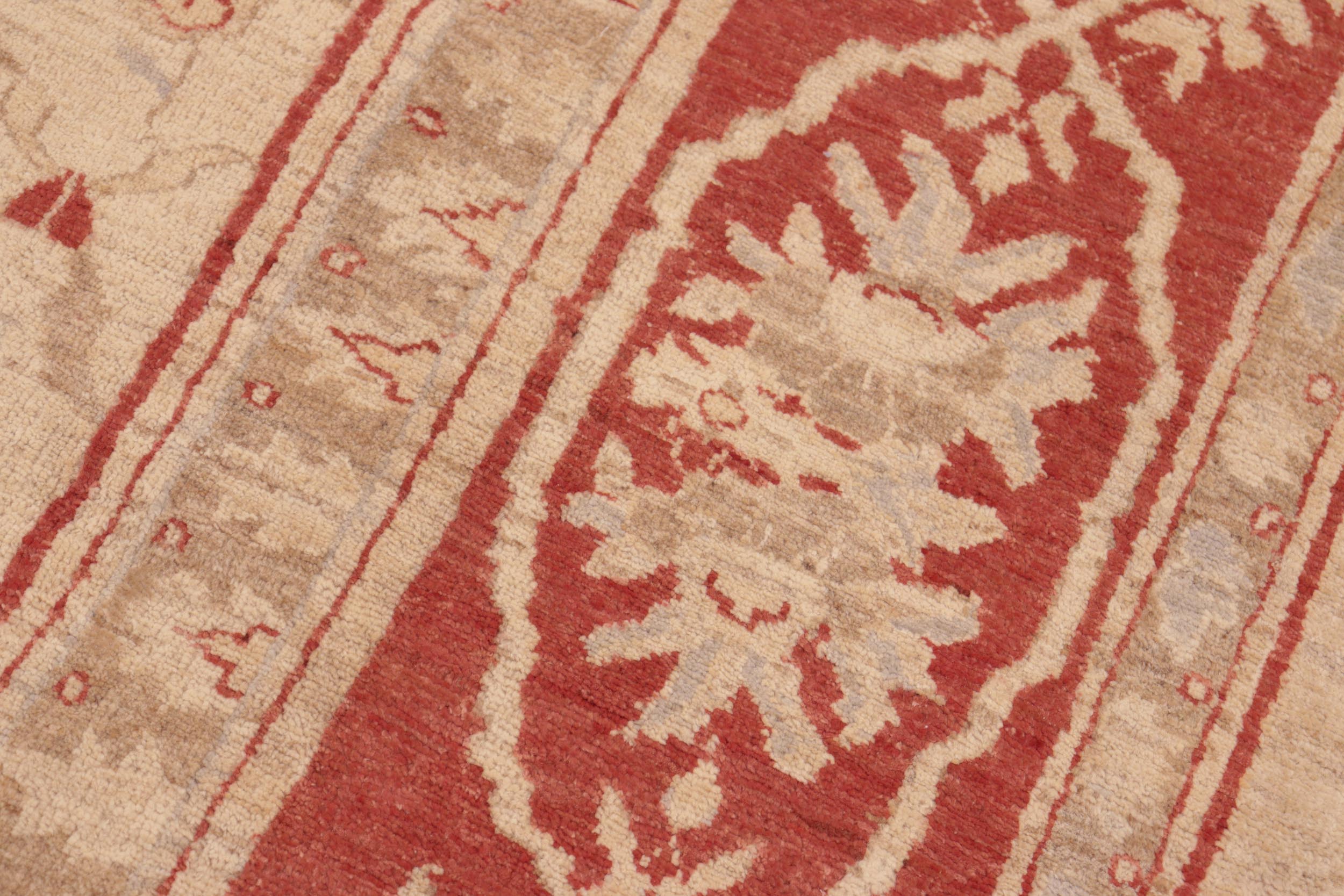 handmade Transitional Kafkaz Beige Red Hand Knotted RECTANGLE 100% WOOL area rug 8' x 9'