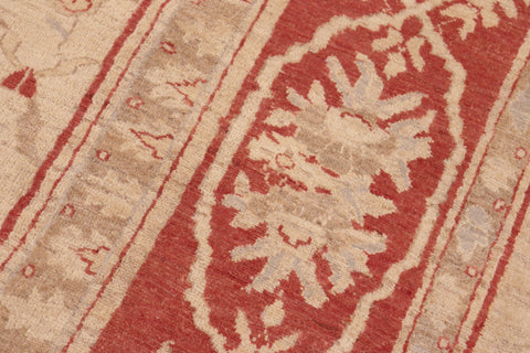 handmade Transitional Kafkaz Beige Red Hand Knotted RECTANGLE 100% WOOL area rug 8' x 9'