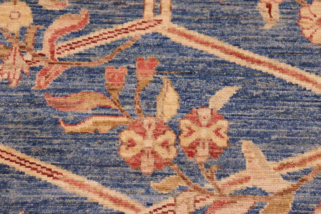 handmade Transitional Kafkaz Lt. Blue Tan Hand Knotted RECTANGLE 100% WOOL area rug 8 x 10