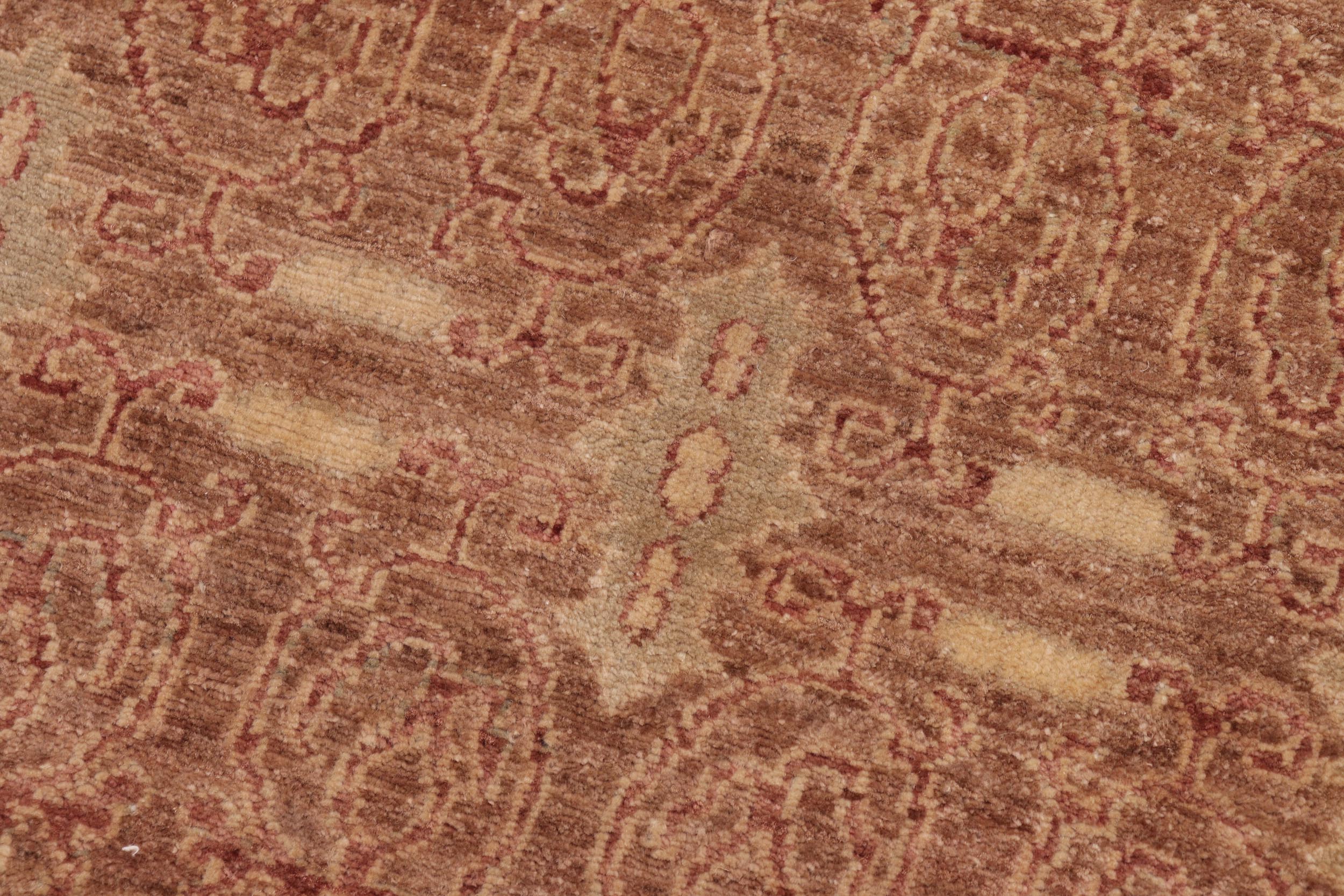 handmade Transitional Kafkaz Brown Copper Hand Knotted RECTANGLE 100% WOOL area rug 8' x 10'