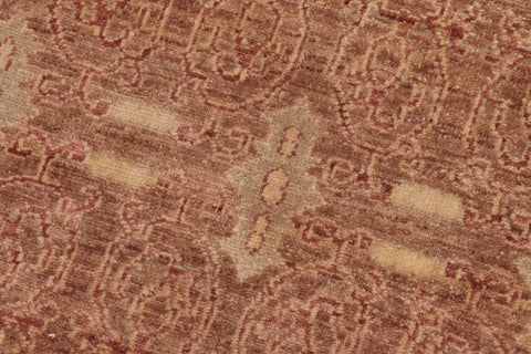 handmade Transitional Kafkaz Brown Copper Hand Knotted RECTANGLE 100% WOOL area rug 8' x 10'
