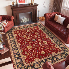 handmade Traditional Kafkaz Red Blue Hand Knotted RECTANGLE 100% WOOL area rug 8 x 10