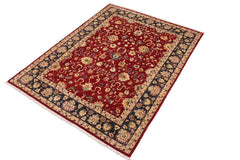handmade Traditional Kafkaz Red Blue Hand Knotted RECTANGLE 100% WOOL area rug 8 x 10