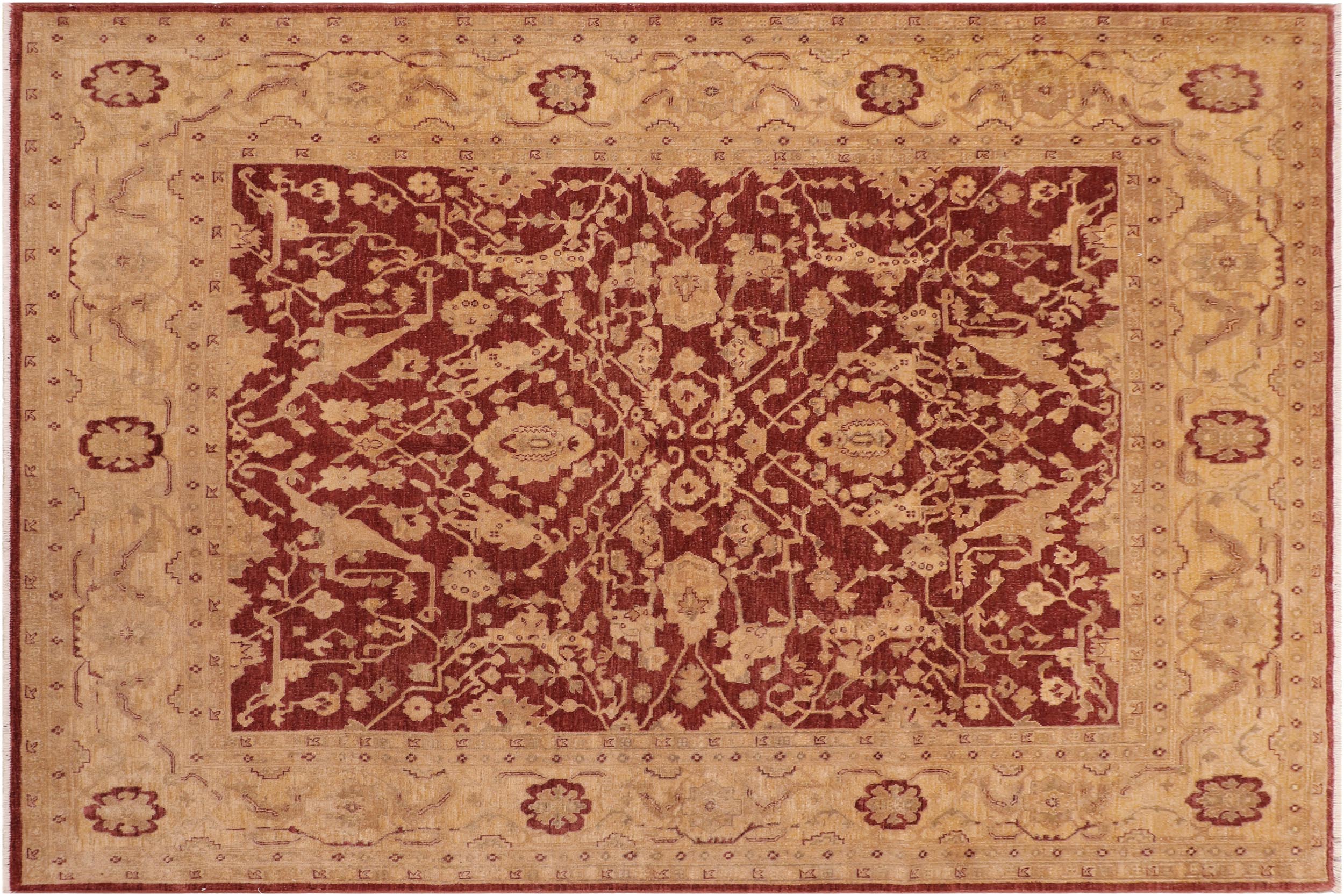 handmade Traditional Kafkaz Rust Tan Hand Knotted RECTANGLE 100% WOOL area rug 8x10
