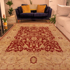 handmade Traditional Kafkaz Rust Tan Hand Knotted RECTANGLE 100% WOOL area rug 8 x 10