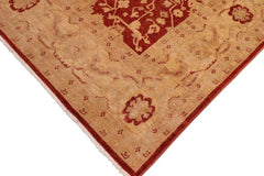 handmade Traditional Kafkaz Rust Tan Hand Knotted RECTANGLE 100% WOOL area rug 8 x 10