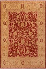 handmade Traditional Kafkaz Rust Tan Hand Knotted RECTANGLE 100% WOOL area rug 8 x 10
