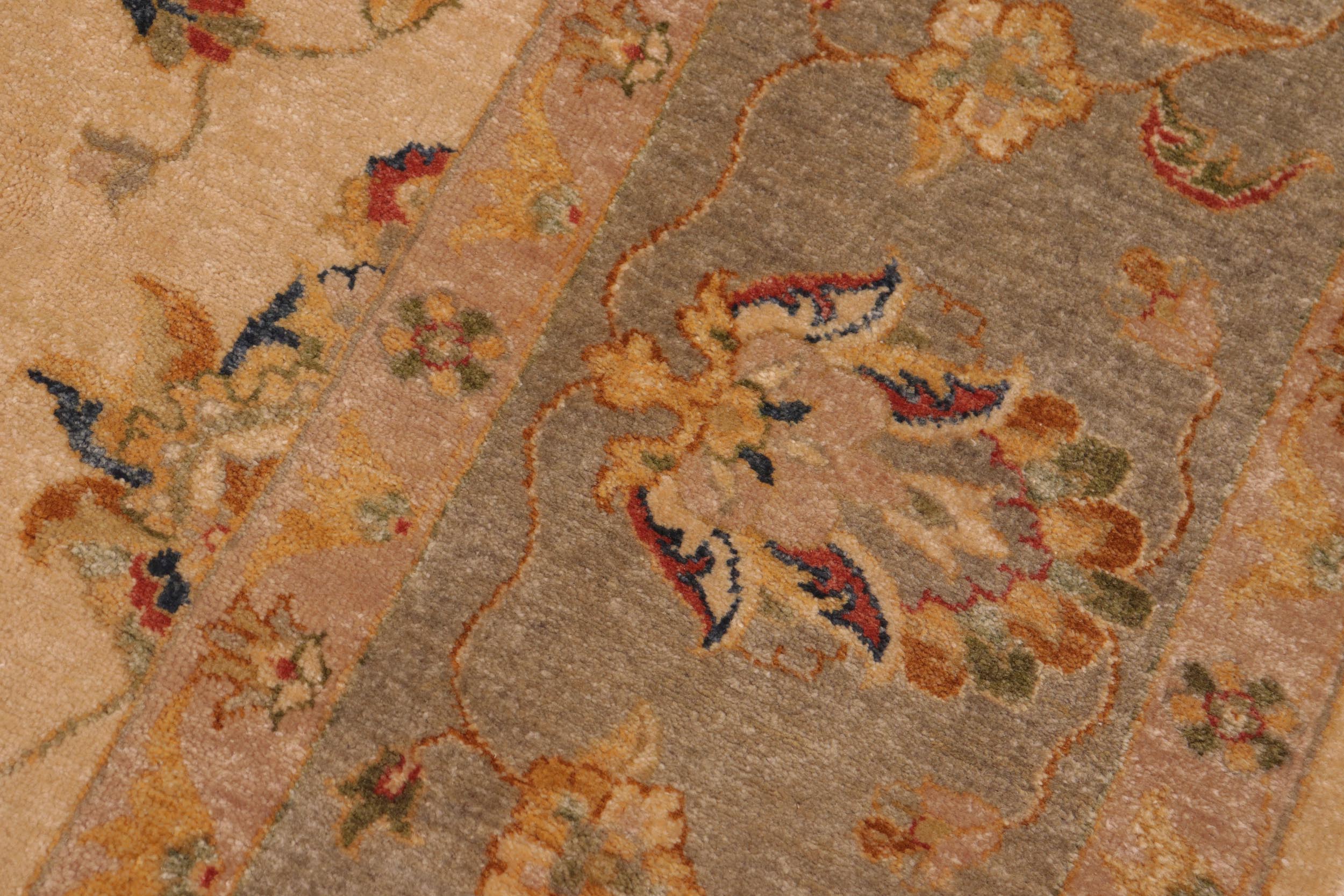 handmade Traditional Kafkaz Beige Gray Hand Knotted RECTANGLE 100% WOOL area rug 8x10