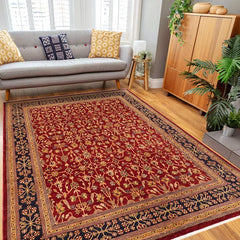 handmade Traditional Kafkaz Red Blue Hand Knotted RECTANGLE 100% WOOL area rug 8 x 10