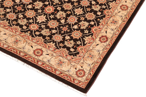 handmade Transitional Kafkaz Brown Beige Hand Knotted RECTANGLE 100% WOOL area rug 8' x 10'