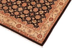 handmade Transitional Kafkaz Brown Beige Hand Knotted RECTANGLE 100% WOOL area rug 8 x 10