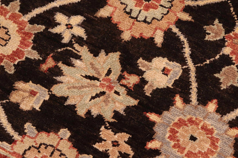 handmade Transitional Kafkaz Brown Beige Hand Knotted RECTANGLE 100% WOOL area rug 8' x 10'