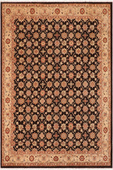 handmade Transitional Kafkaz Brown Beige Hand Knotted RECTANGLE 100% WOOL area rug 8 x 10