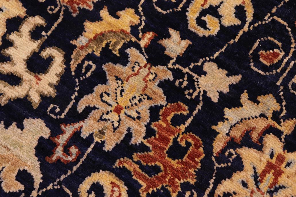 handmade Transitional Kafkaz Blue Beige Hand Knotted RECTANGLE 100% WOOL area rug 8 x 10