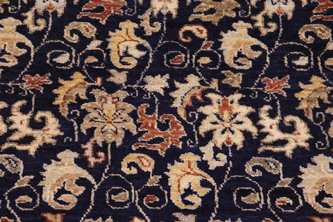 handmade Transitional Kafkaz Blue Beige Hand Knotted RECTANGLE 100% WOOL area rug 8' x 10'