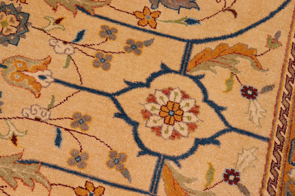 handmade Traditional Kafkaz Gold Red Hand Knotted RECTANGLE 100% WOOL area rug 8' x 10'