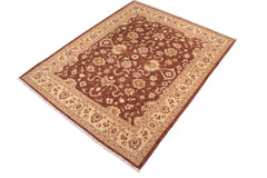 handmade Traditional Kafkaz Brown Beige Hand Knotted RECTANGLE 100% WOOL area rug 8 x 10