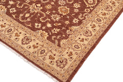 handmade Traditional Kafkaz Brown Beige Hand Knotted RECTANGLE 100% WOOL area rug 8 x 10