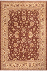handmade Traditional Kafkaz Brown Beige Hand Knotted RECTANGLE 100% WOOL area rug 8 x 10