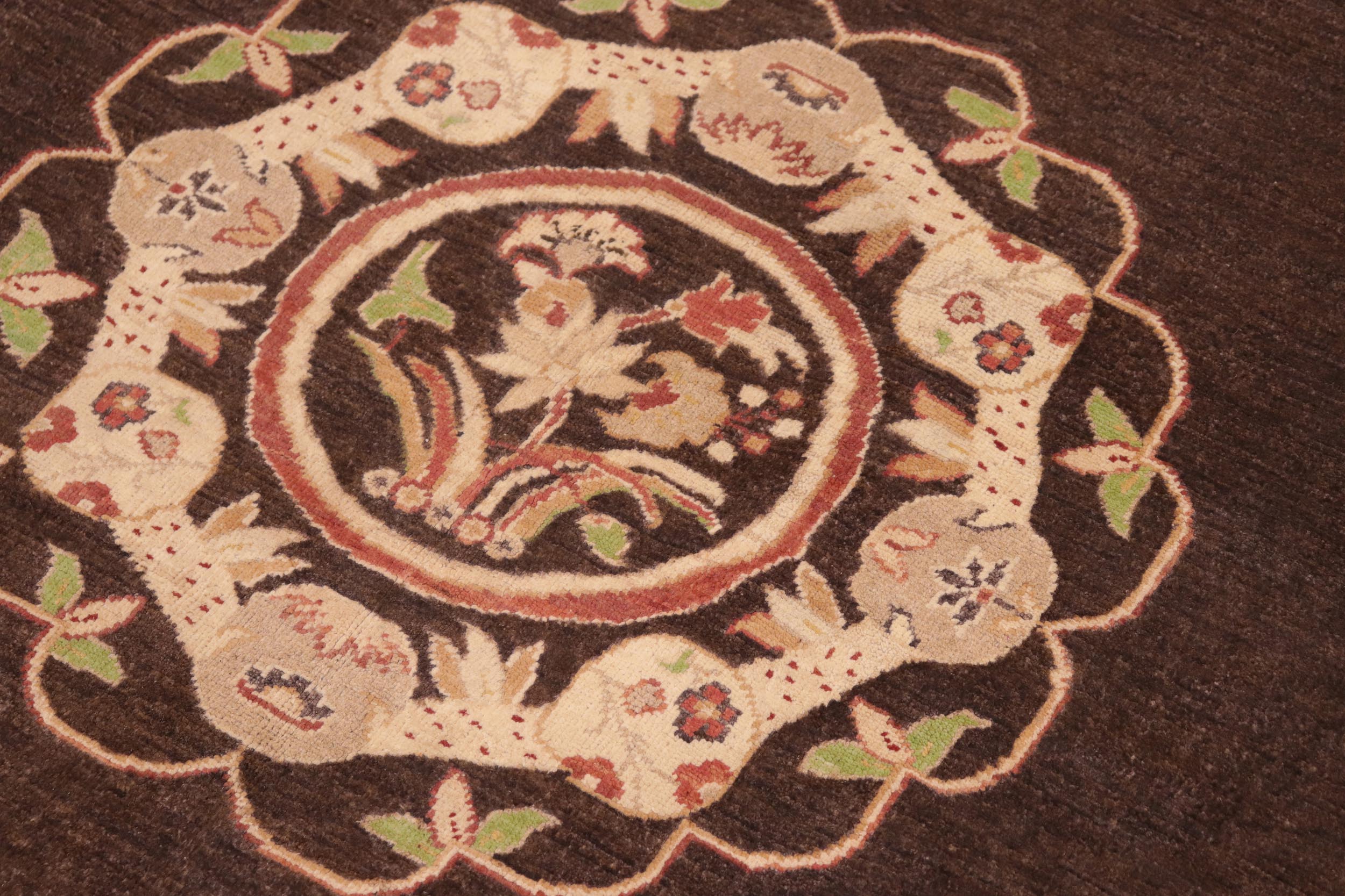 handmade Traditional Kafkaz Brown Beige Hand Knotted RECTANGLE 100% WOOL area rug 8' x 10'