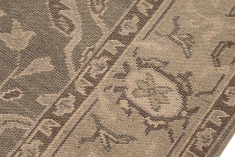 handmade Traditional Kafkaz Gray Tan Hand Knotted RECTANGLE 100% WOOL area rug 7' x 9'