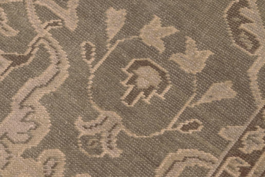 handmade Traditional Ziegler Gray Tan Hand Knotted RECTANGLE 100% WOOL area rug 7x9