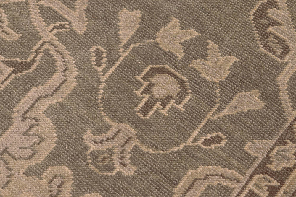 handmade Traditional Kafkaz Gray Tan Hand Knotted RECTANGLE 100% WOOL area rug 7' x 9'