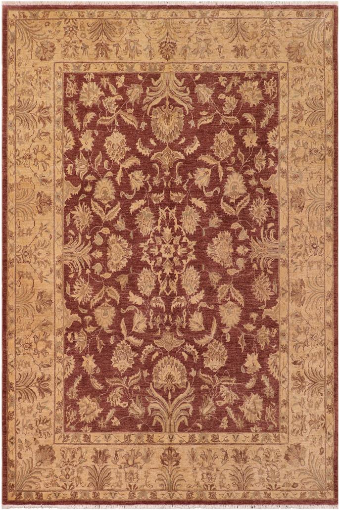 handmade Traditional Kafkaz Brown Tan Hand Knotted RECTANGLE 100% WOOL area rug 8 x 10