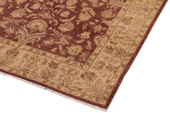handmade Traditional Kafkaz Brown Tan Hand Knotted RECTANGLE 100% WOOL area rug 8 x 10